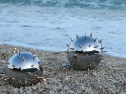 Clearance Pamono Be Mine 33 Pendant Lamp in Polished Stainless Steel by Barberini & Gunnell