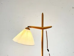 Hot Pamono Beech Floor Lamp attributed to Temde Leuchten, 1960s