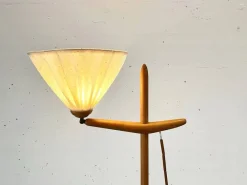 Hot Pamono Beech Floor Lamp attributed to Temde Leuchten, 1960s