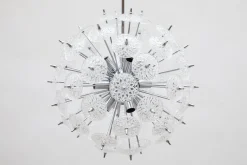 Best Pamono Belgian Floral Starburst Sputnik Chandelier from Val Saint Lambert, 1969