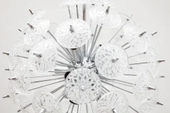 Best Pamono Belgian Floral Starburst Sputnik Chandelier from Val Saint Lambert, 1969