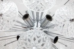 Best Pamono Belgian Floral Starburst Sputnik Chandelier from Val Saint Lambert, 1969