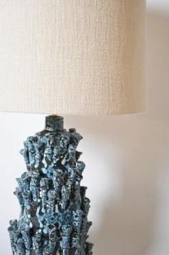 Clearance Pamono Belize Light Blue Lamp by Barracuda Interiors