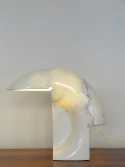 Clearance Pamono Biagio Table Lamp in White Carrara Marble by Tobia Scarpa for Flos, Italy, 1960s
