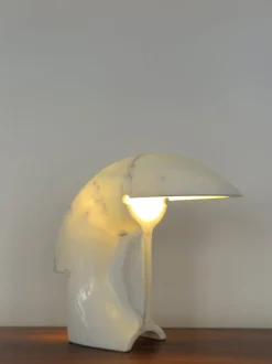 Clearance Pamono Biagio Table Lamp in White Carrara Marble by Tobia Scarpa for Flos, Italy, 1960s