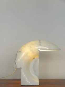 Clearance Pamono Biagio Table Lamp in White Carrara Marble by Tobia Scarpa for Flos, Italy, 1960s