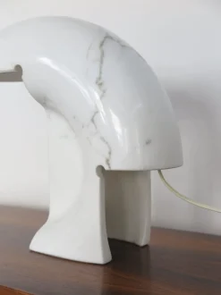 Clearance Pamono Biagio Table Lamp in White Carrara Marble by Tobia Scarpa for Flos, Italy, 1960s