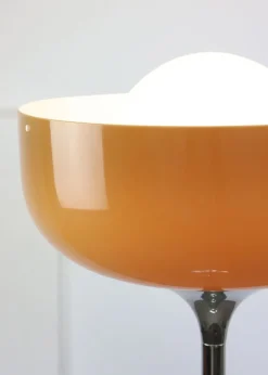 Pamono Big Brown Floor Lamp by Luigi Massoni for Guzzini, 1970s