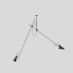 Best Pamono Black and Black Cinquanta Suspension Lamp by Vittoriano Viganò for Astep