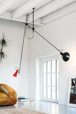 Best Pamono Black and Black Cinquanta Suspension Lamp by Vittoriano Viganò for Astep