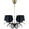 Best Pamono Black Cast Iron and Brass Chandelier from Jean Royere, France, 1950s