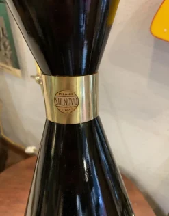 Best Pamono Black Diablo Sconce in Brass, 1950s