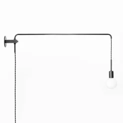 Best Pamono Black Minimalist Modern Oxidized Steel Potence Wall Lamp from Balance Lamp