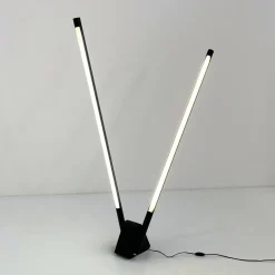Online Pamono Black Sistema Flu Floor Lamp by Rodolfo Bonetto for Luci Italia, 1980s