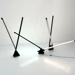 Online Pamono Black Sistema Flu Floor Lamp by Rodolfo Bonetto for Luci Italia, 1980s