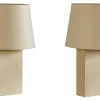 Sale Pamono Bloc Parchment Lamps with Parchment Paper Shades by Atelier Cabanel, Set of 2