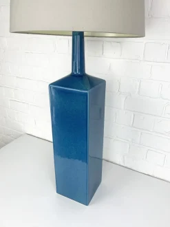 Online Pamono Blue Ceramic Floor Lamp Model No. 357 Glazed Stoneware from Le Klint, Denmark, 1970s
