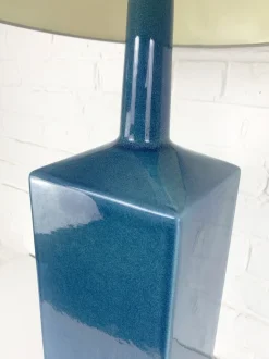 Online Pamono Blue Ceramic Floor Lamp Model No. 357 Glazed Stoneware from Le Klint, Denmark, 1970s