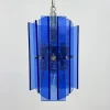 Best Pamono Blue Glass Hanging Lamp from Veca, Italy, 1970s