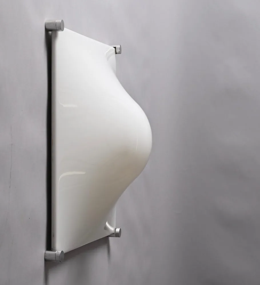 Best Pamono Bolla Lamp in White Acrylic Glass by Elio Martinelli for Martinelli Luce, Italy, 1960s