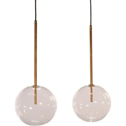 Best Pamono Bolle Sola Suspension Lamp attributed to Massimo Castagna for Gallotti & Radice, Set of 2