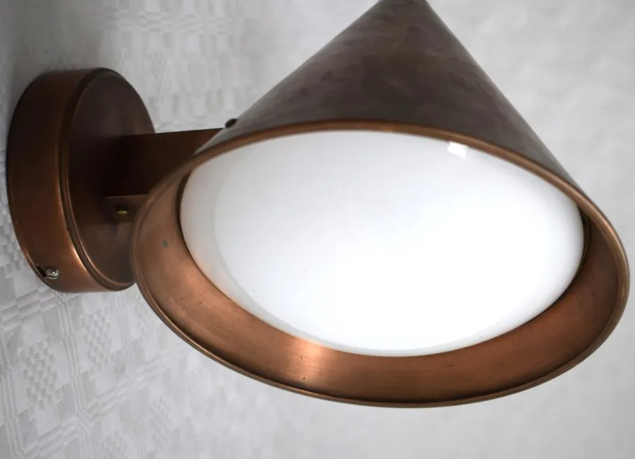 Hot Pamono Boom Outdoor Wall Lamp in Copper from Bega, 1990s