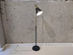 Sale Pamono Brass & Black Lacquered Sheet Metal Lamp