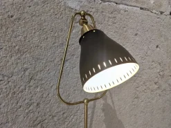 Sale Pamono Brass & Black Lacquered Sheet Metal Lamp