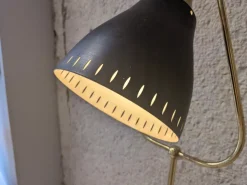 Sale Pamono Brass & Black Lacquered Sheet Metal Lamp