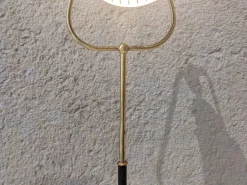 Sale Pamono Brass & Black Lacquered Sheet Metal Lamp