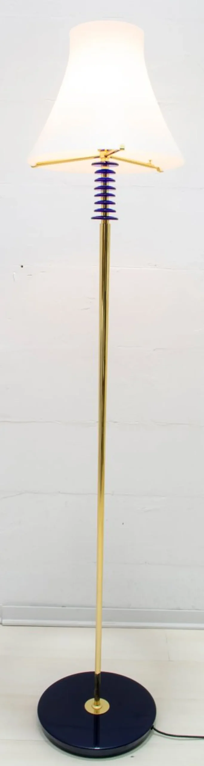 Online Pamono Brass & Murano Glass Auras Floor Lamp from Auras, 1989