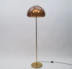 Best Pamono Brass and Acrylic Glass Floor Lamp, 1970s