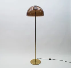 Best Pamono Brass and Acrylic Glass Floor Lamp, 1970s