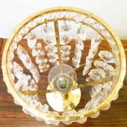 Clearance Pamono Brass and Crystal Bedside Table Lights from Bakalowits & Söhne, Vienna, Austria, 1960s Set of 2