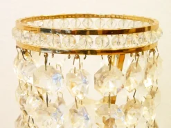 Clearance Pamono Brass and Crystal Bedside Table Lights from Bakalowits & Söhne, Vienna, Austria, 1960s Set of 2