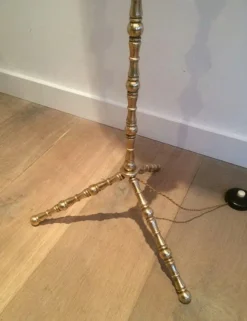 Discount Pamono Brass and Glass Floor Lamp in the style of Maison Baguès, 1960s