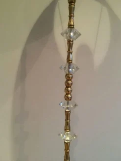 Discount Pamono Brass and Glass Floor Lamp in the style of Maison Baguès, 1960s