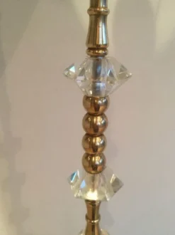 Discount Pamono Brass and Glass Floor Lamp in the style of Maison Baguès, 1960s