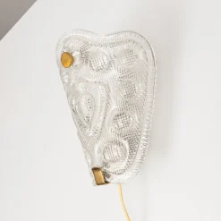 Best Pamono Brass and Glass Sconce attributed to Carl Fagerlund for Orrefors, Sweden, 1960s