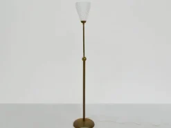 Online Pamono Brass and Perforated Metal Adjustable Floor Lamp from BAG Turgi, Switzerland, 1950s