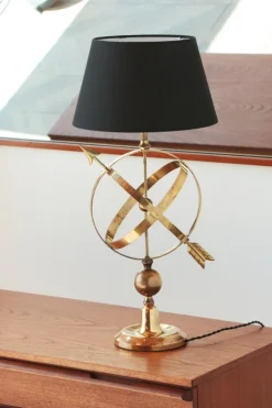 Best Pamono Brass Arrowed Armillary Sphere Table Lamp