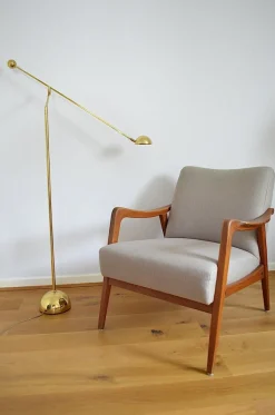 Sale Pamono Brass Balance Reading Light from Sölken, 1980s