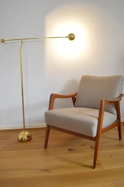 Sale Pamono Brass Balance Reading Light from Sölken, 1980s