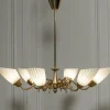 Clearance Pamono Brass Chandelier, Sweden, 1950s