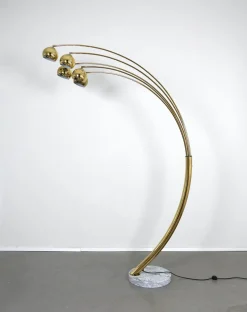 Outlet Pamono Brass 5-Fingers Arc Lamp by Goffredo Reggiani for Reggiani Lighting, Italy, 1960s