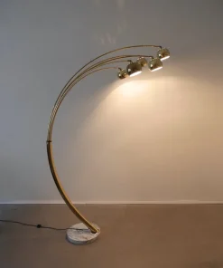 Outlet Pamono Brass 5-Fingers Arc Lamp by Goffredo Reggiani for Reggiani Lighting, Italy, 1960s