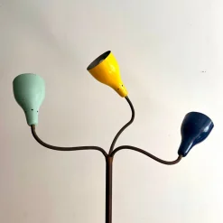 Outlet Pamono Brass Floor Lamp attributed to Giuseppe Ostuni for Tre Lumi, 1950s