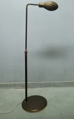 Discount Pamono Brass Floor Lamp by Tommaso Barbi, 1970s