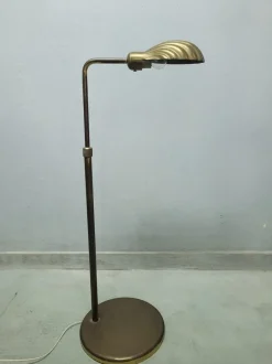 Discount Pamono Brass Floor Lamp by Tommaso Barbi, 1970s