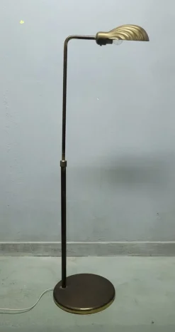 Discount Pamono Brass Floor Lamp by Tommaso Barbi, 1970s